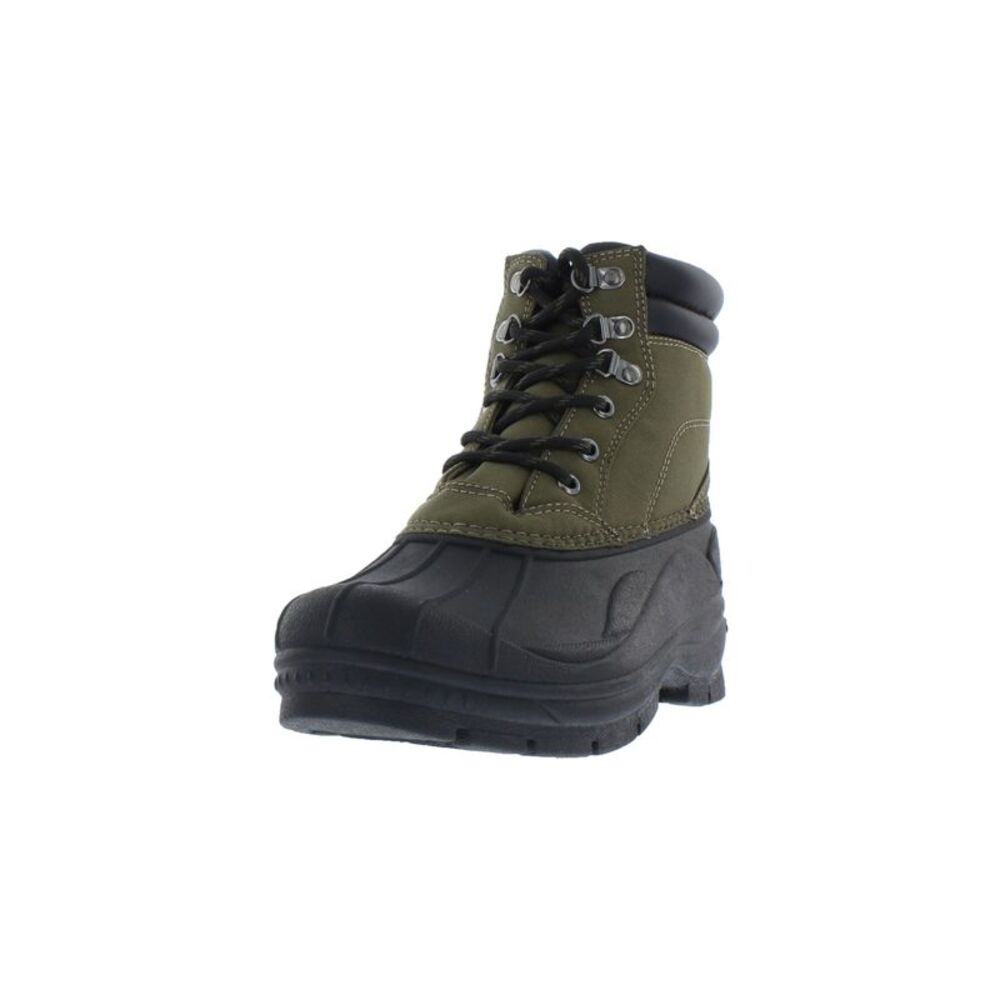 WEATHERPROOF VINTAGE Mens Black Mixed Media Joe Toe Platform Duck Boots 12 M